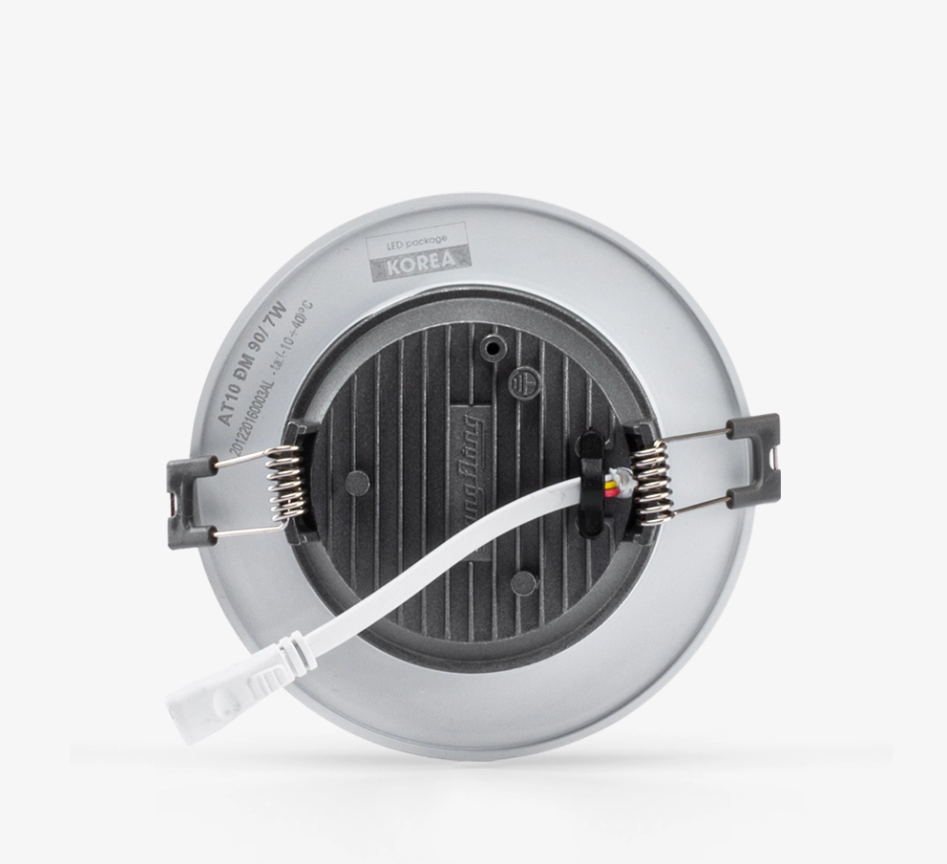 Đèn downlight âm trần viền bạc/vàng 7W rạng đông D AT10L 90/7W