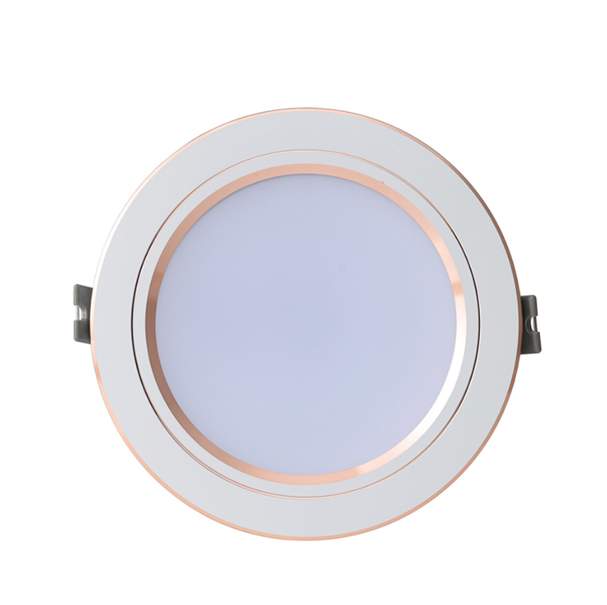 Đèn downlight âm trần viền bạc/vàng 7W rạng đông D AT10L 90/7W