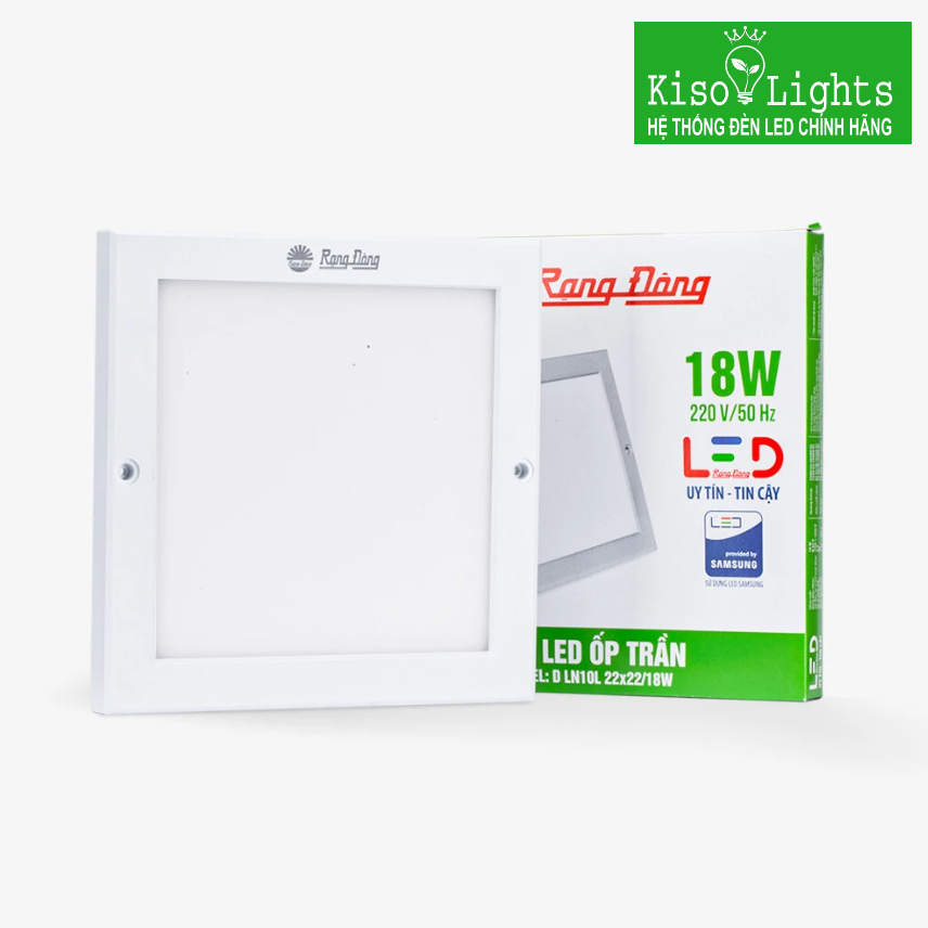 Đèn ốp trần 18W rạng đông D LN10L 22x22/18W