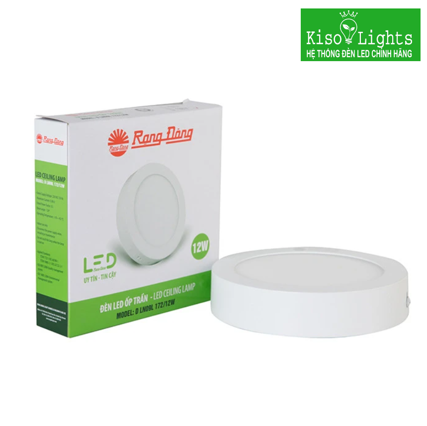 Đèn ốp trần 12W rạng đông D LN09L 172/12W