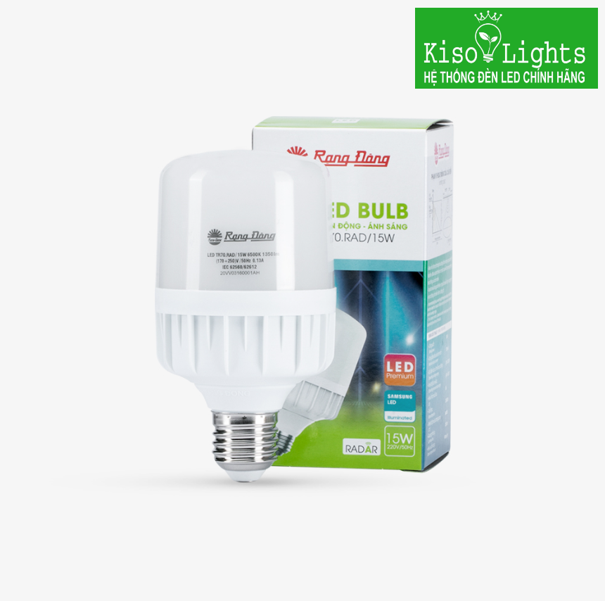Đèn led búp 15W cảm biến rạng đông LED TR70/15W/RAD