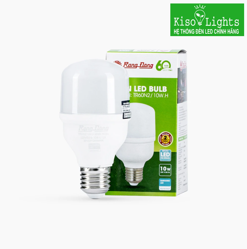 Bóng búp trụ nhôm nhựa 10W rạng đông LED TR60N2/10W
