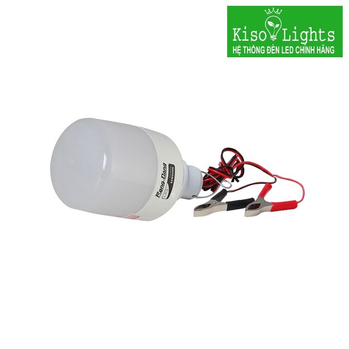 Bóng đèn búp trụ 12W rạng đông dùng ắc quy LED TR70N1 12-24VDC/12W kẹp