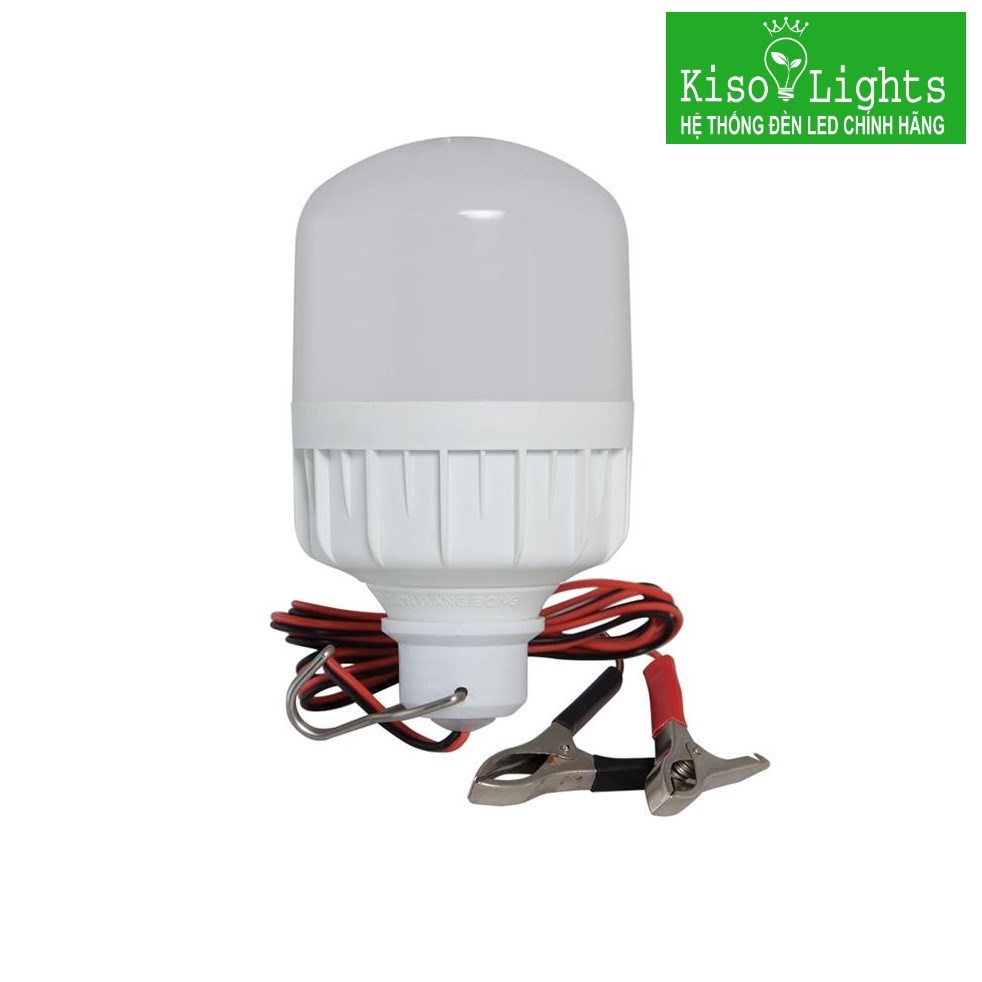 Bóng đèn búp trụ 12W rạng đông dùng ắc quy LED TR70N1 12-24VDC/12W kẹp