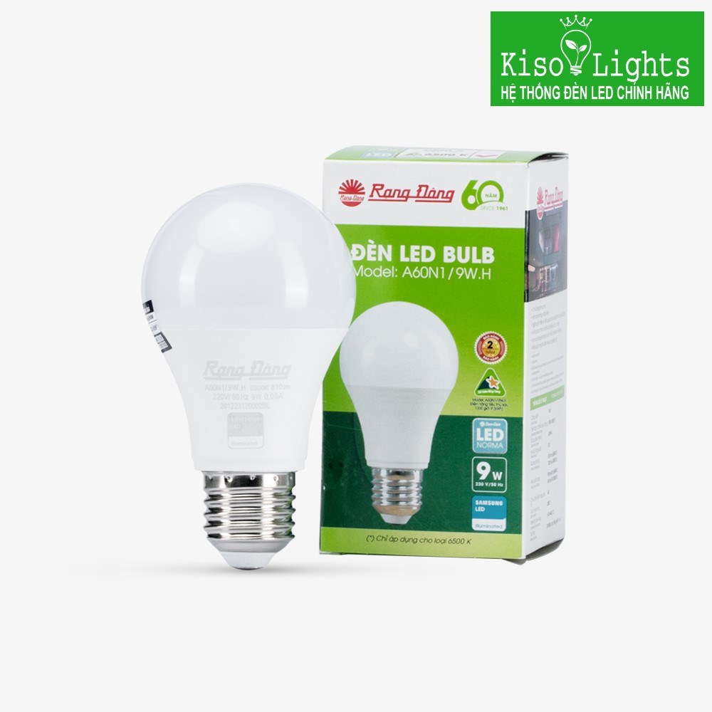 1Bóng đèn LED BULB rạng đông LED A60N1/9W