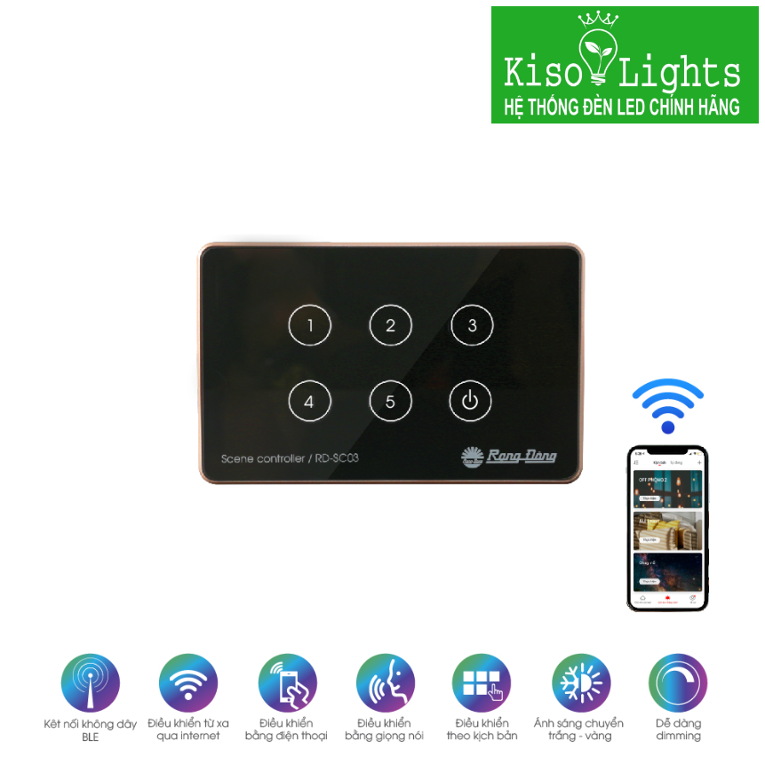 Điều khiển cảnh âm tường rạng đông (AC) RD-SC04