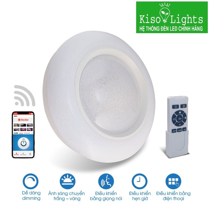 Đèn LED Ốp trần Smart wifi rạng đông D LN16L 500/48W.WF.IR
