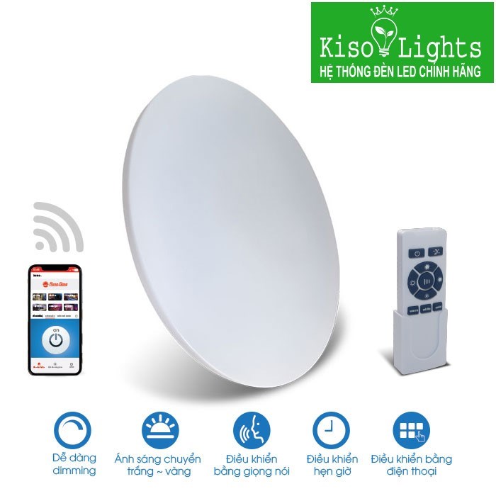 Đèn LED Ốp trần Smart wifi rạng đông D LN17L 550/60W.WF.IR