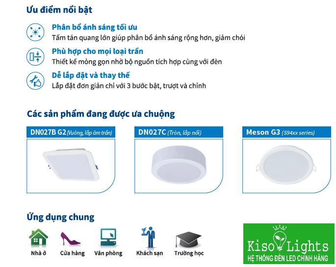 Đèn led ốp trần 18W Philips DN027C LED15 D200