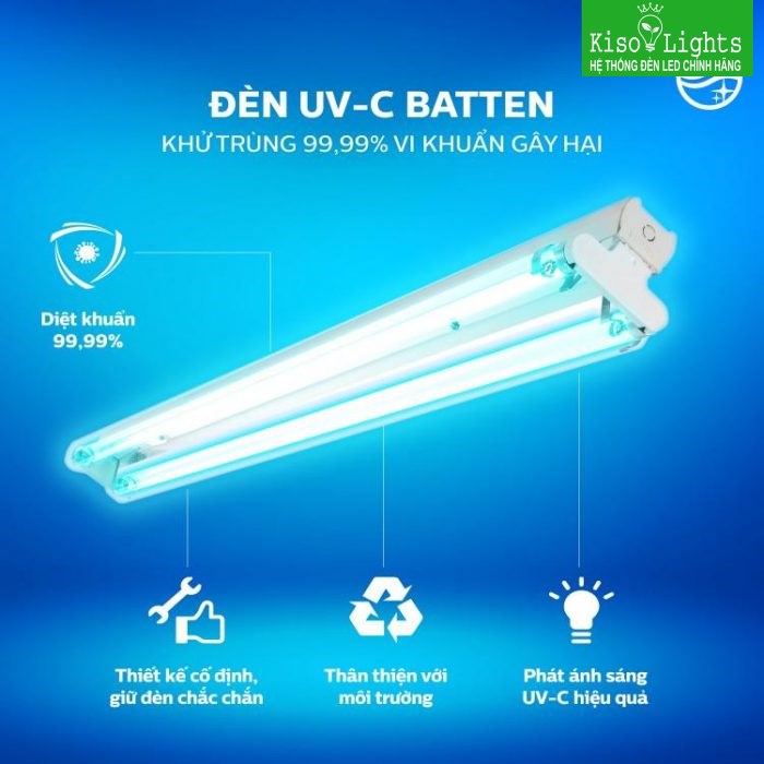 Đèn tuýp diệt khuẩn 36W 1,2m Philips TUV 36W
