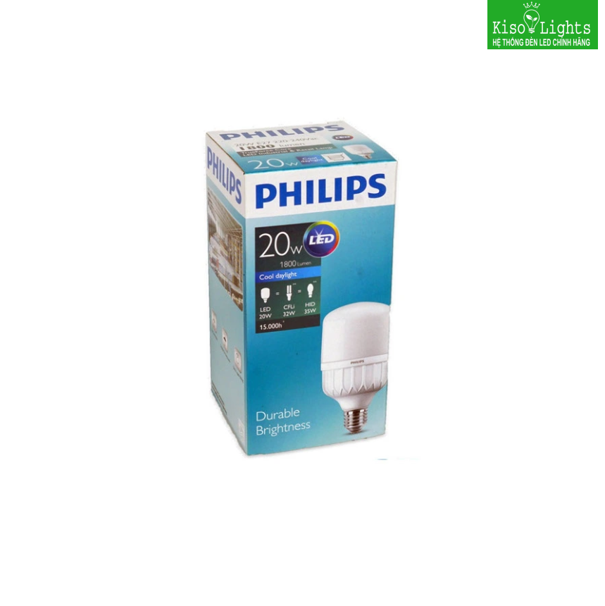 Bóng đèn led trụ 20W philips HB 20W E27