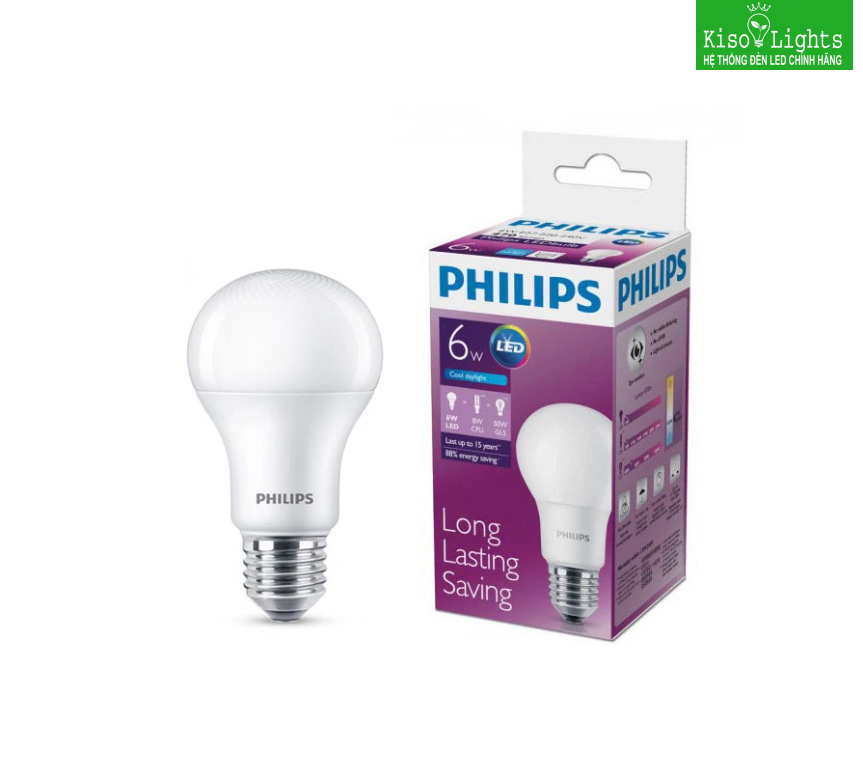 Đèn led bulb 10w mycare Philips E27 1CT/12APR10